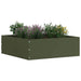 Tuinrand 6 st 40 x 40 x 13 cm Staal Olijf Groen