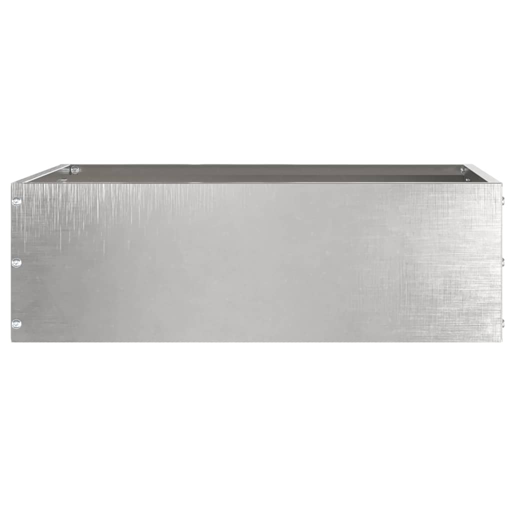 Tuinrand 6 st 40 x 40 x 13 cm Roestvrij staal Zilver