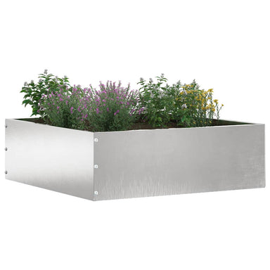 Tuinrand 6 st 40 x 40 x 13 cm Roestvrij staal Zilver