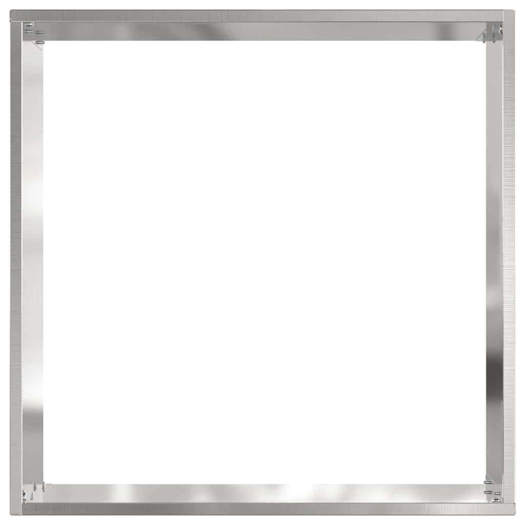 Tuinrand 6 st 40 x 40 x 13 cm Roestvrij staal Zilver