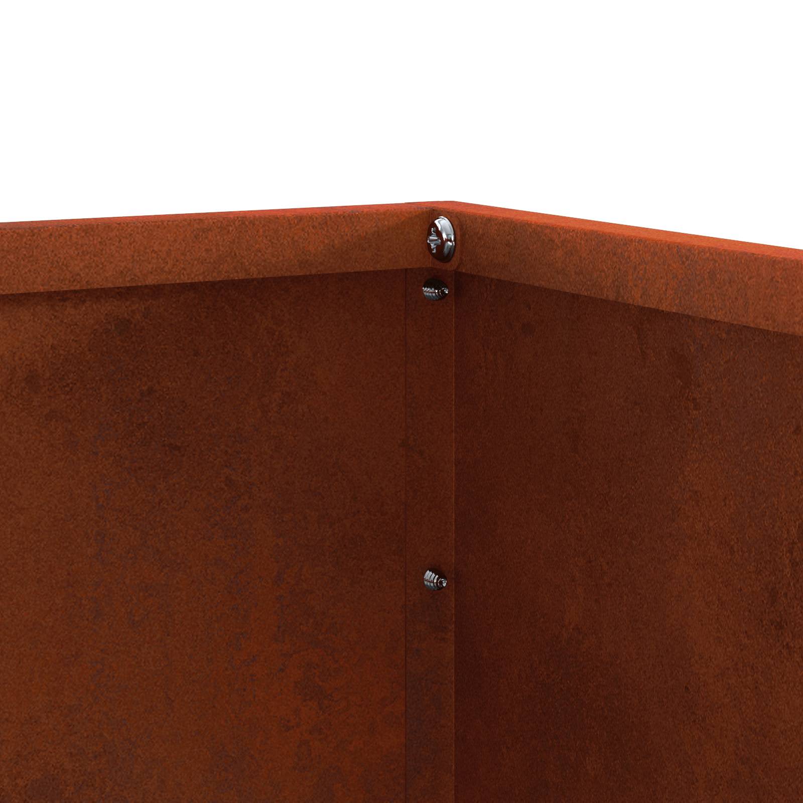 Tuinrand Roestig 40 x 40 x 13 cm Cortenstaal