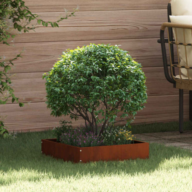 Tuinrand 6 st 40 x 40 x 13 cm Cortenstaal Roestig