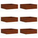Tuinrand 6 st 40 x 40 x 13 cm Cortenstaal Roestig