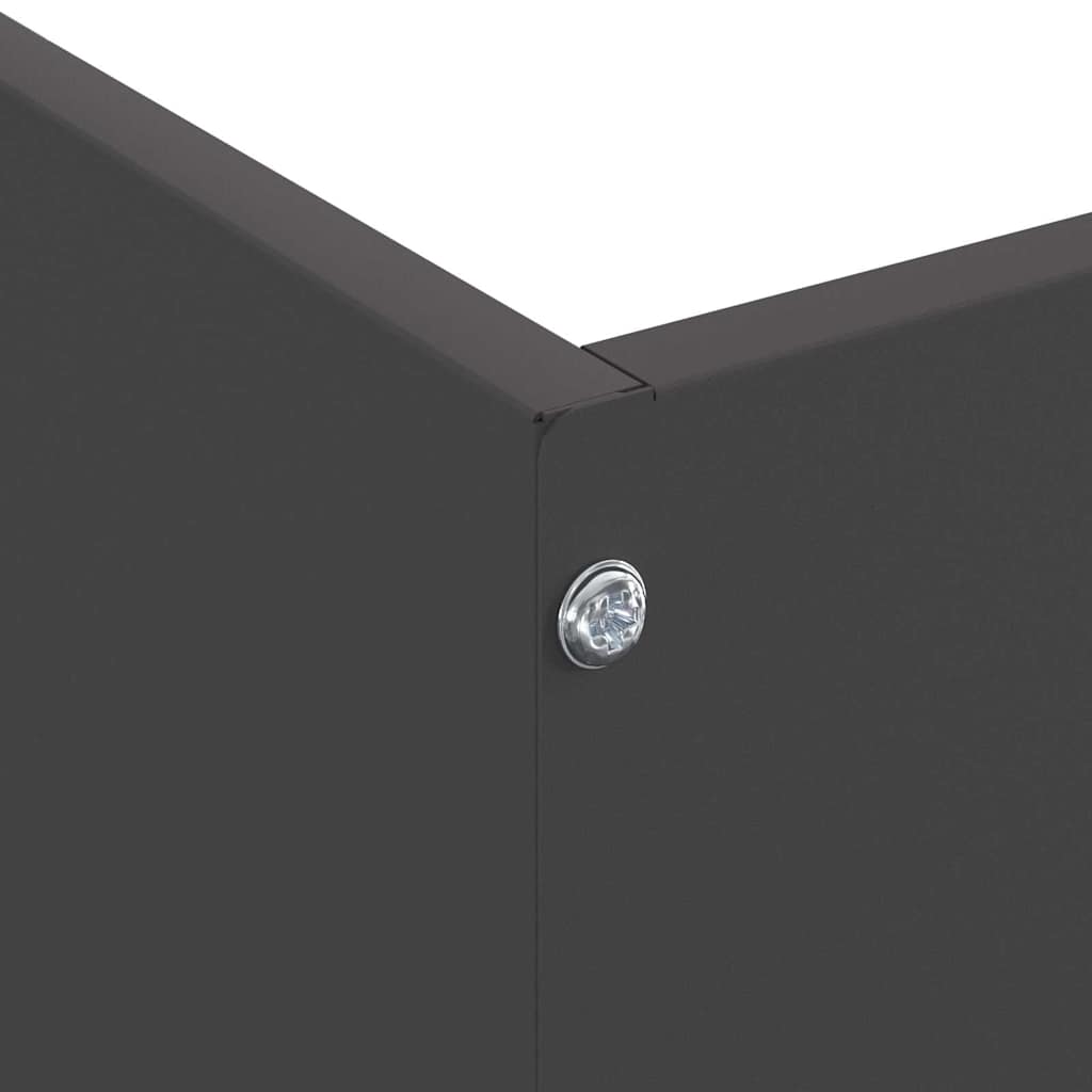 Tuinrand 6 st 50 x 50 x 13 cm Staal Zwart