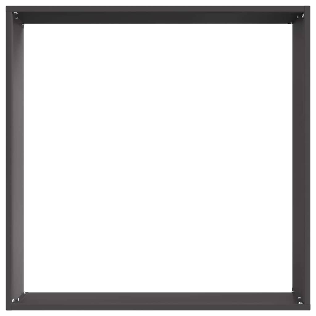 Tuinrand 6 st 50 x 50 x 13 cm Staal Zwart