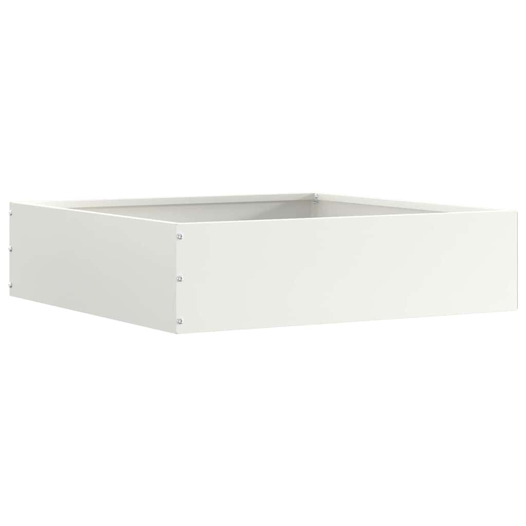 Tuinrand Wit 50 x 50 x 13 cm Staal