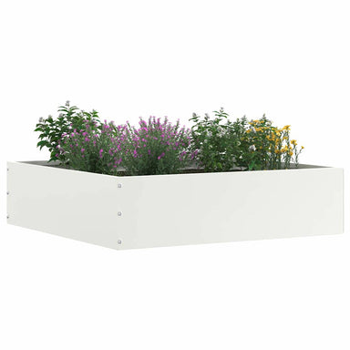 Tuinrand Wit 50 x 50 x 13 cm Staal