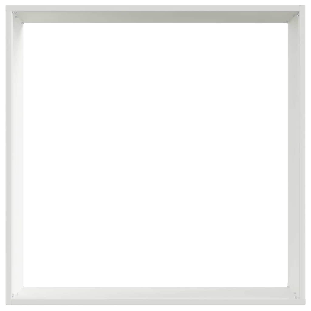 Tuinrand Wit 50 x 50 x 13 cm Staal