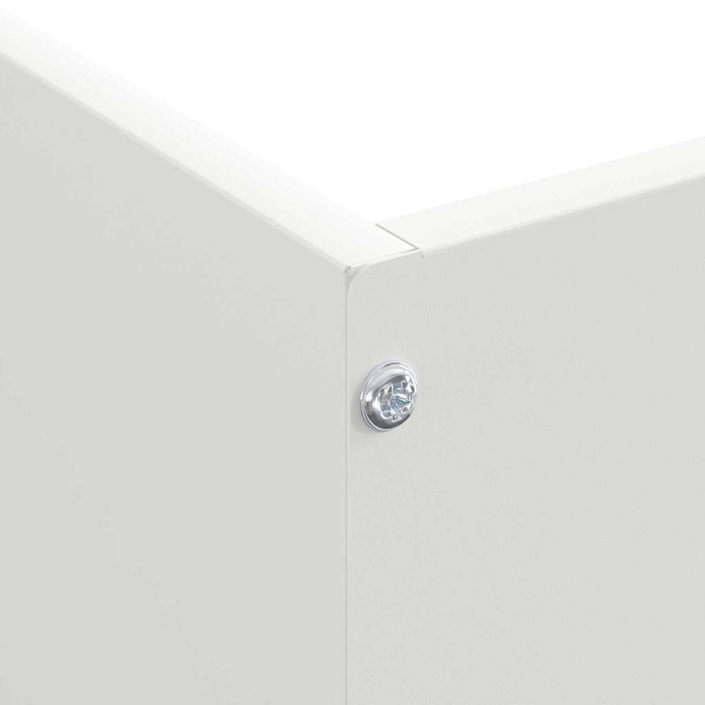 Tuinrand 6 st 50 x 50 x 13 cm Staal Wit
