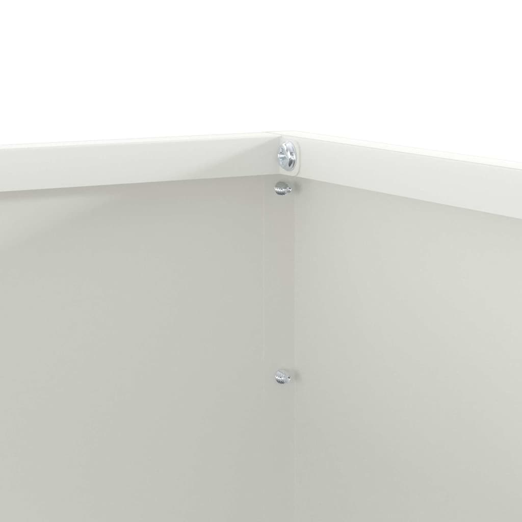 Tuinrand 6 st 50 x 50 x 13 cm Staal Wit