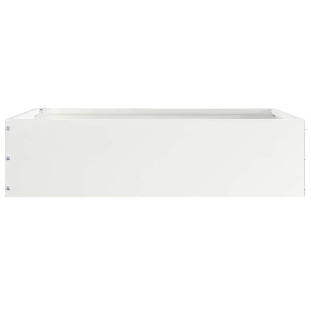 Tuinrand 6 st 50 x 50 x 13 cm Staal Wit