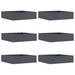 Tuinrand 6 st 50 x 50 x 13 cm Staal Antraciet