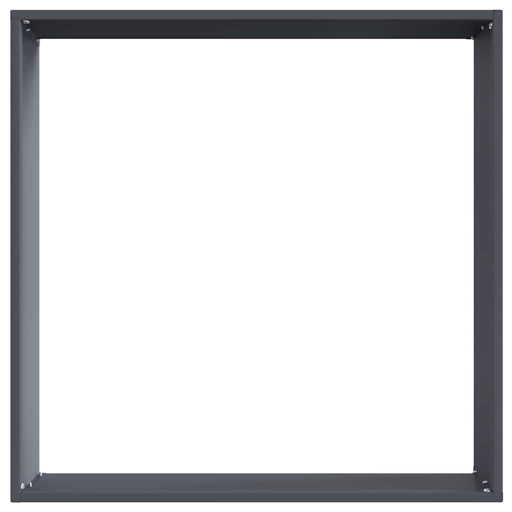 Tuinrand 6 st 50 x 50 x 13 cm Staal Antraciet