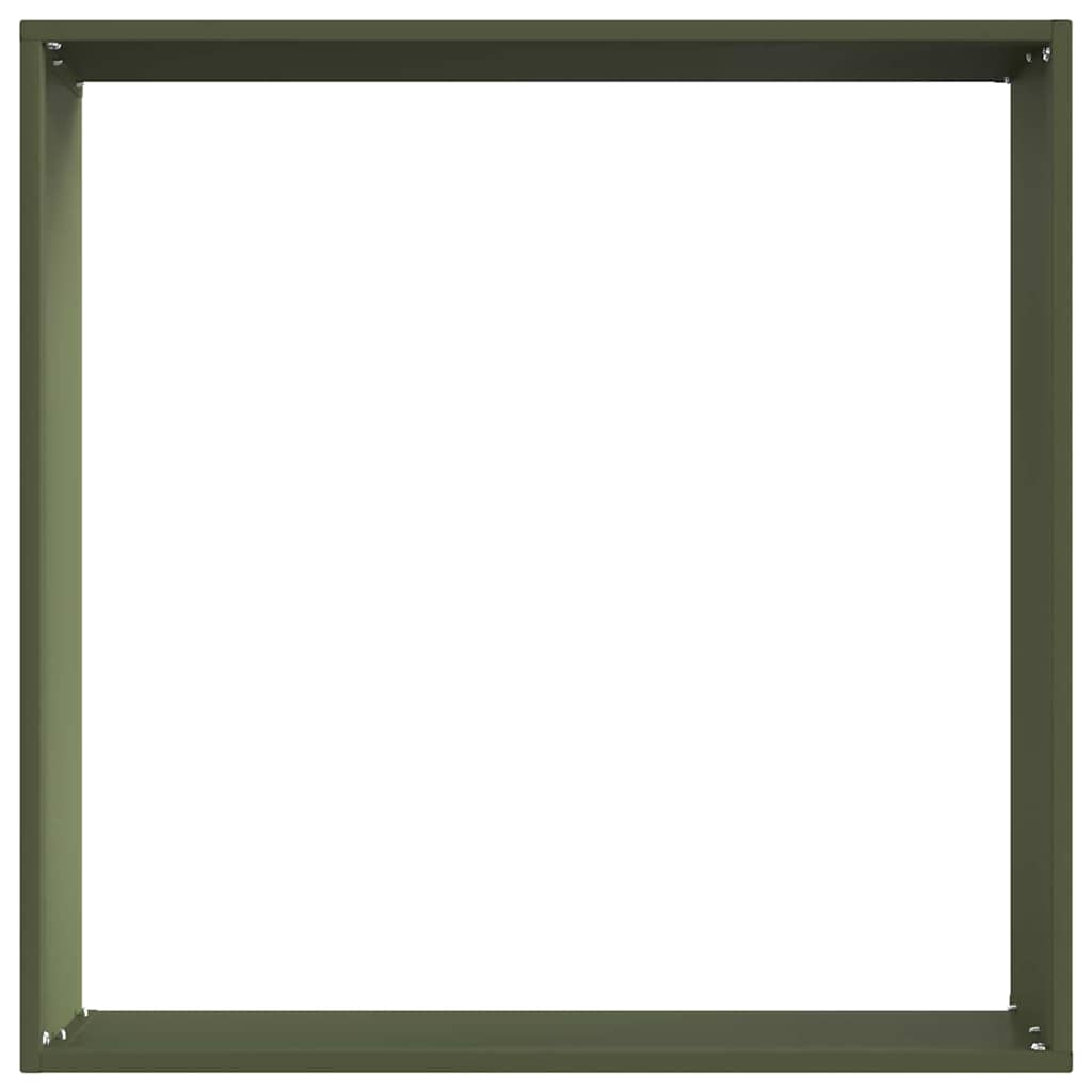 Tuinrand Olijfgroen 50 x 50 x 13 cm Staal