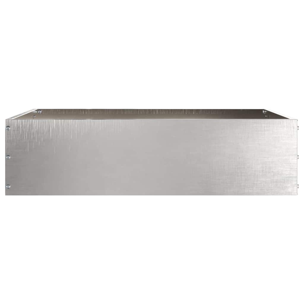 Tuinrand 6 st 50 x 50 x 13 cm Roestvrij staal Zilver