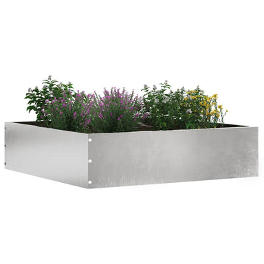 Tuinrand 6 st 50 x 50 x 13 cm Roestvrij staal Zilver