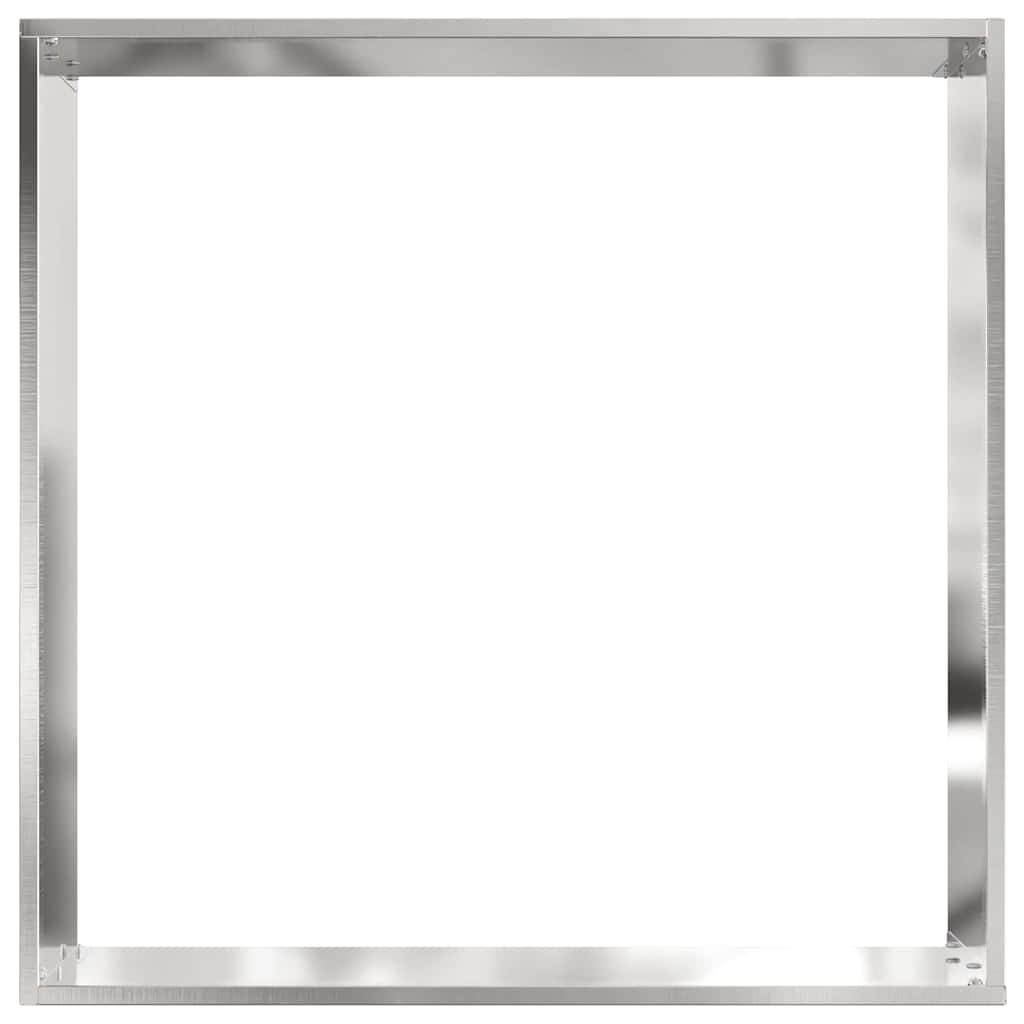 Tuinrand 6 st 50 x 50 x 13 cm Roestvrij staal Zilver