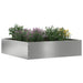 Tuinrand 6 st 50 x 50 x 13 cm Gegalvaniseerd staal Zilver