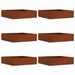 Tuinrand 6 st 50 x 50 x 13 cm Cortenstaal Roestig