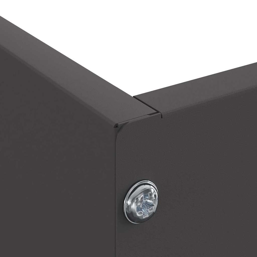 Tuinrand 6 st 60 x 60 x 13 cm Staal Zwart