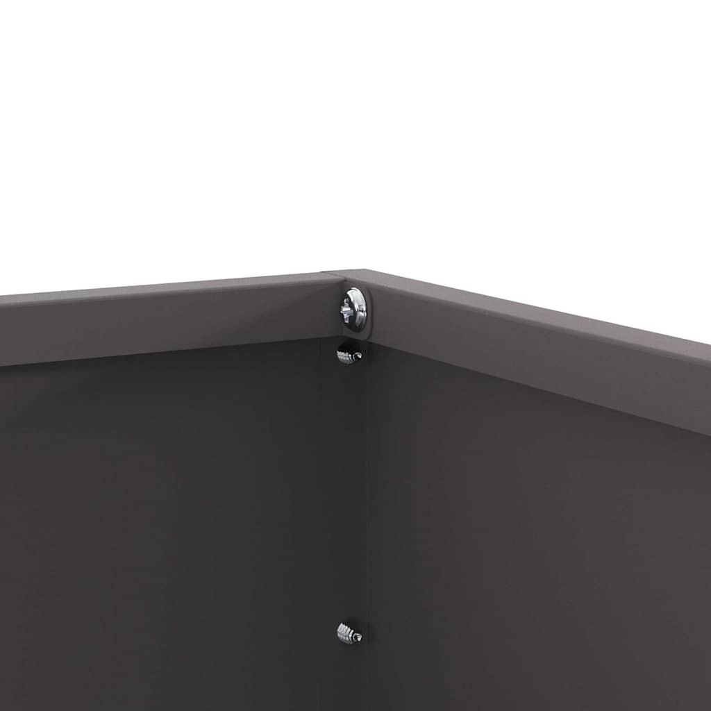 Tuinrand 6 st 60 x 60 x 13 cm Staal Zwart