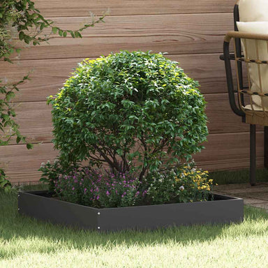 Tuinrand 6 st 60 x 60 x 13 cm Staal Zwart