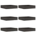 Tuinrand 6 st 60 x 60 x 13 cm Staal Zwart