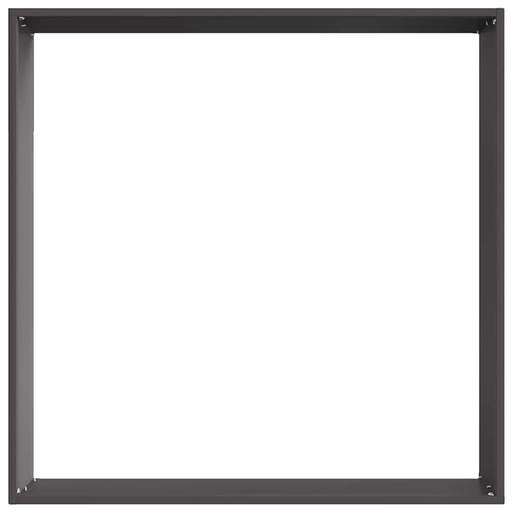 Tuinrand 6 st 60 x 60 x 13 cm Staal Zwart