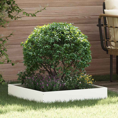 Tuinrand Wit 60 x 60 x 13 cm Staal