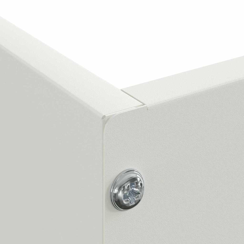 Tuinrand 6 st 60 x 60 x 13 cm Staal Wit