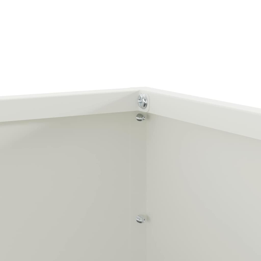 Tuinrand 6 st 60 x 60 x 13 cm Staal Wit