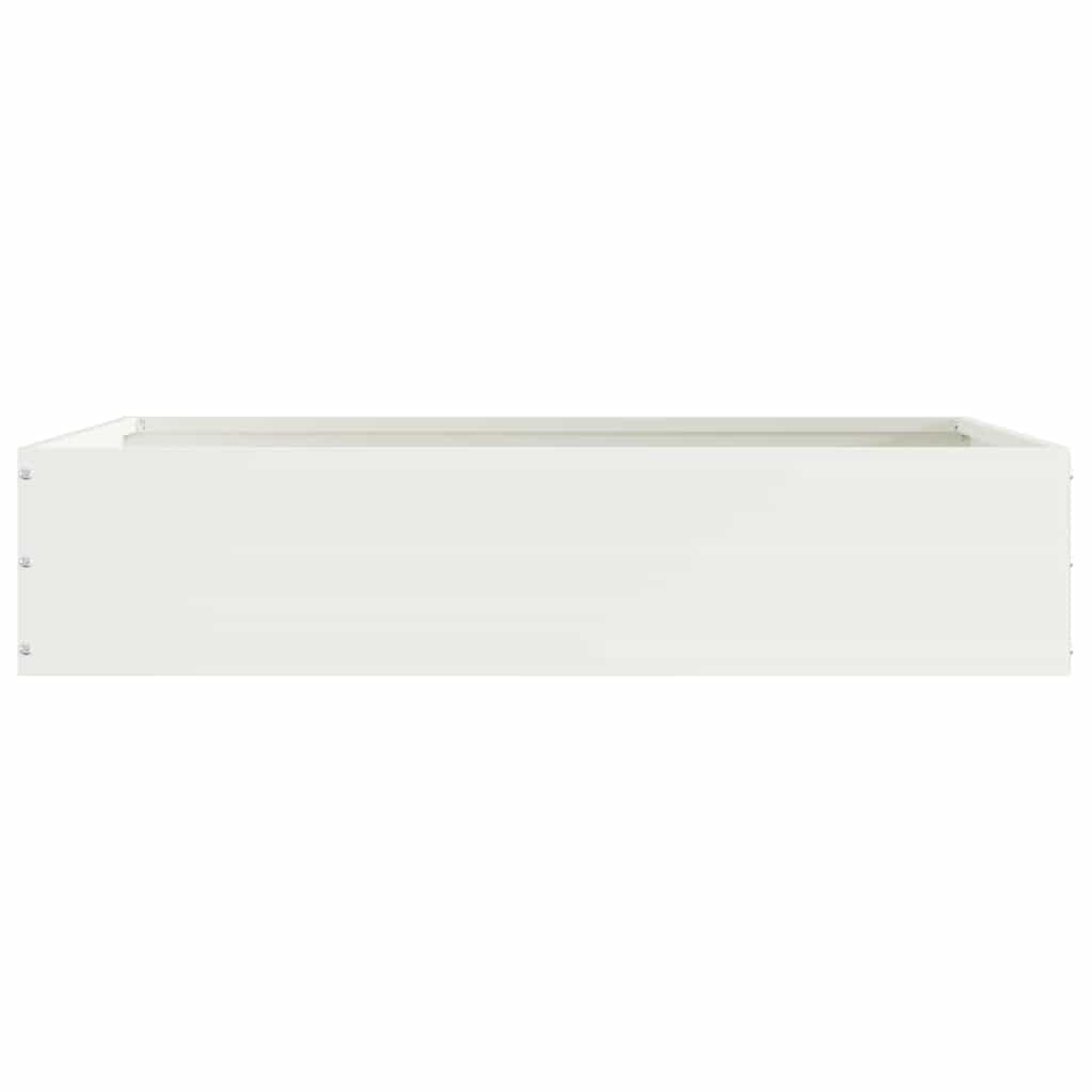 Tuinrand 6 st 60 x 60 x 13 cm Staal Wit
