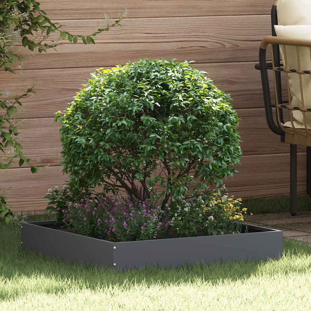 Tuinrand Antraciet 60 x 60 x 13 cm Staal