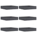 Tuinrand 6 st 60 x 60 x 13 cm Staal Antraciet