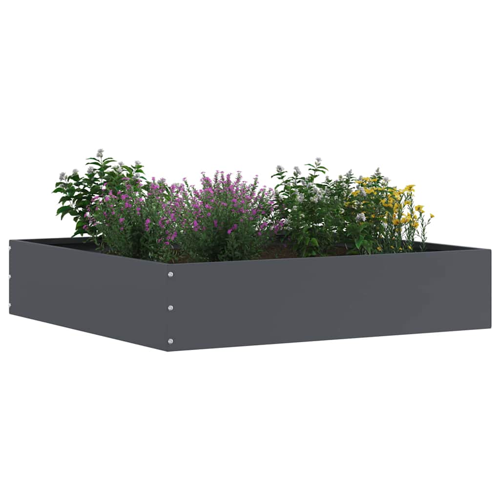 Tuinrand 6 st 60 x 60 x 13 cm Staal Antraciet