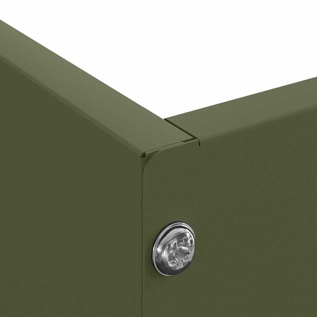 Tuinrand Olijf Groen 60 x 60 x 13 cm Staal