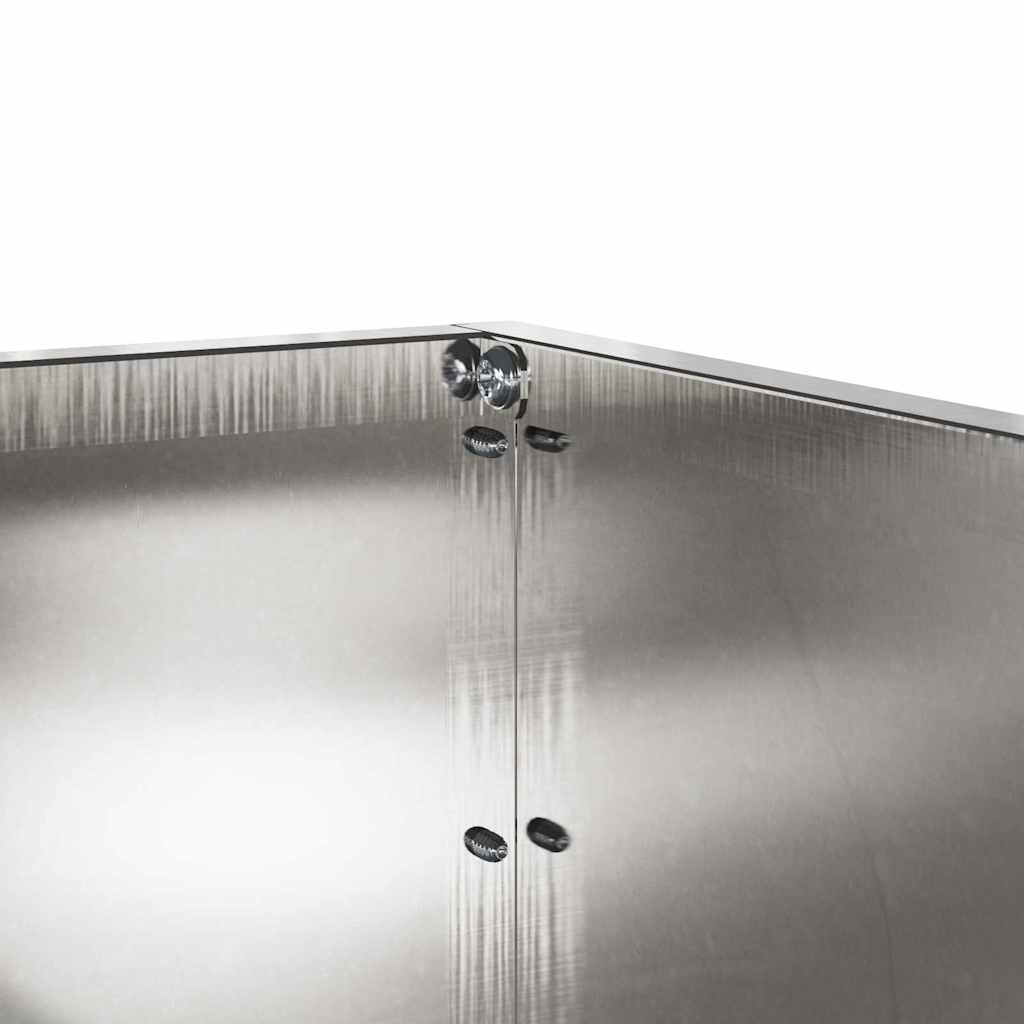 Tuinrand Zilver 60 x 60 x 13 cm Roestvrij staal