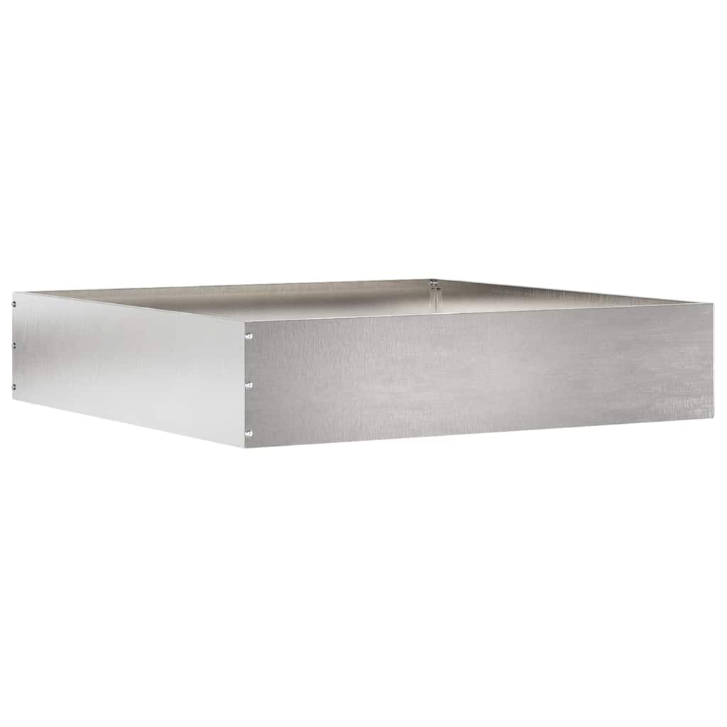 Tuinrand Zilver 60 x 60 x 13 cm Roestvrij staal
