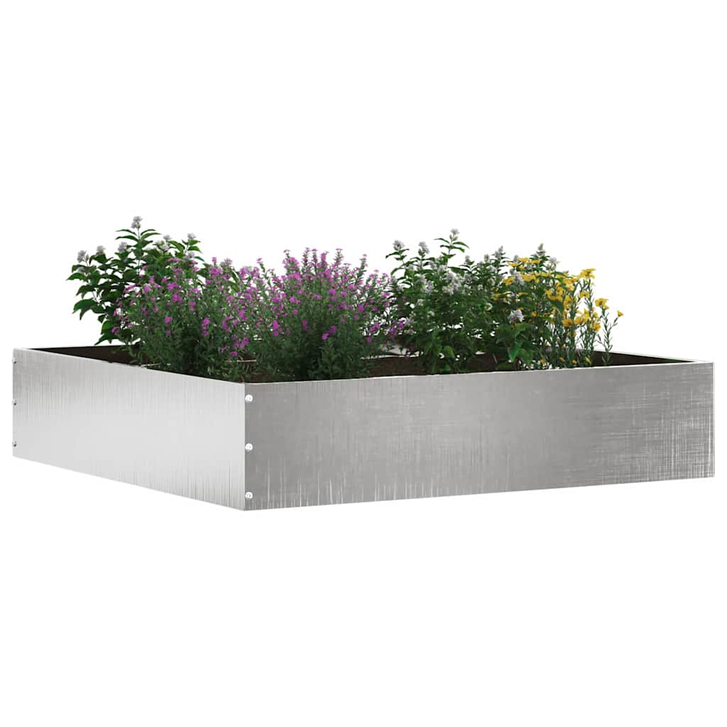 Tuinrand Zilver 60 x 60 x 13 cm Roestvrij staal