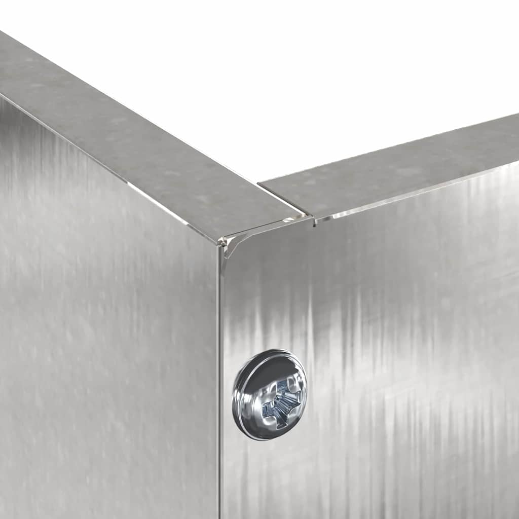 Tuinrand 6 st 60 x 60 x 13 cm Roestvrij staal Zilver