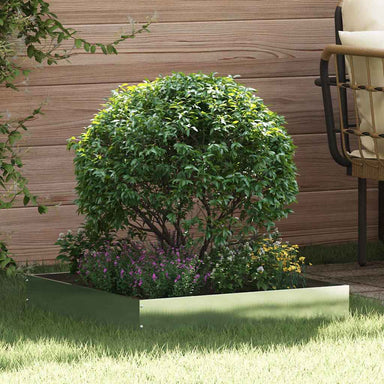 Tuinrand 6 st 60 x 60 x 13 cm Roestvrij staal Zilver