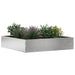 Tuinrand 6 st 60 x 60 x 13 cm Roestvrij staal Zilver