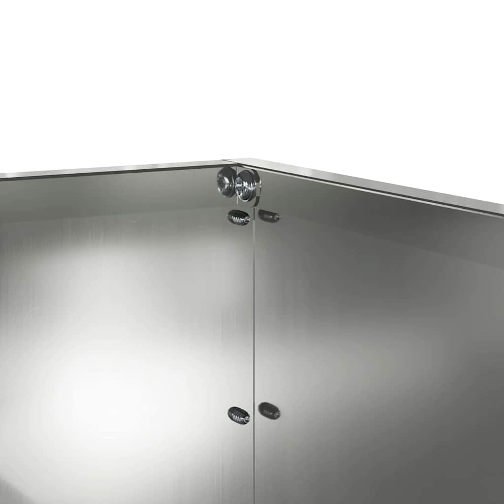 Tuinrand 6 st 60 x 60 x 13 cm Gegalvaniseerd staal Zilver