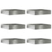 Tuinrand 6 st 60 x 60 x 13 cm Gegalvaniseerd staal Zilver