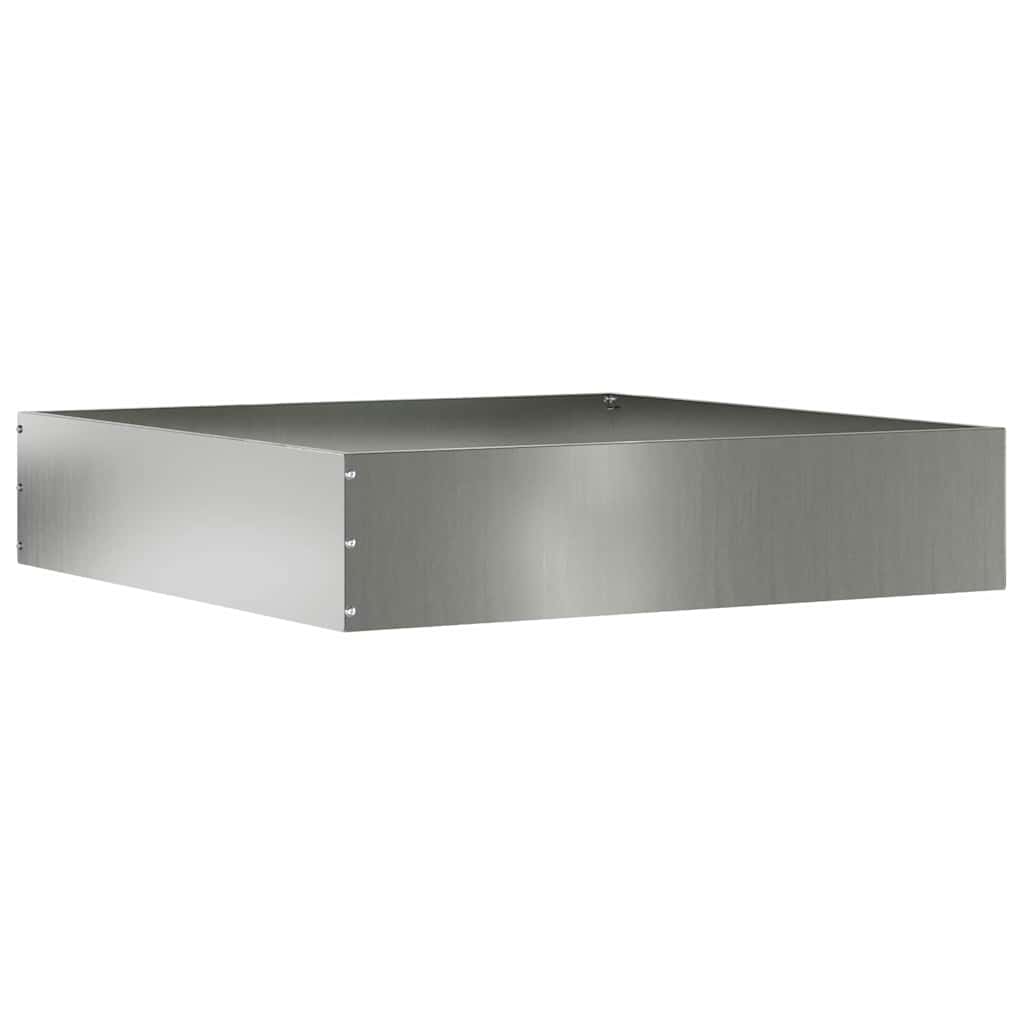 Tuinrand 6 st 60 x 60 x 13 cm Gegalvaniseerd staal Zilver