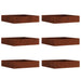 Tuinrand 6 st 60 x 60 x 13 cm Cortenstaal Roestig