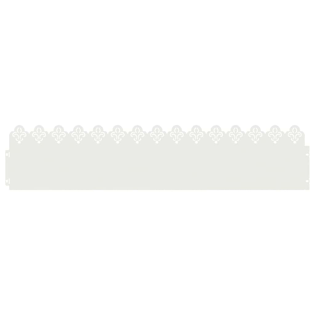 Gazonranden 10 st 103 x 0,05 x 22 cm Staal Wit