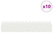 Gazonranden 10 st 103 x 0,05 x 22 cm Staal Wit