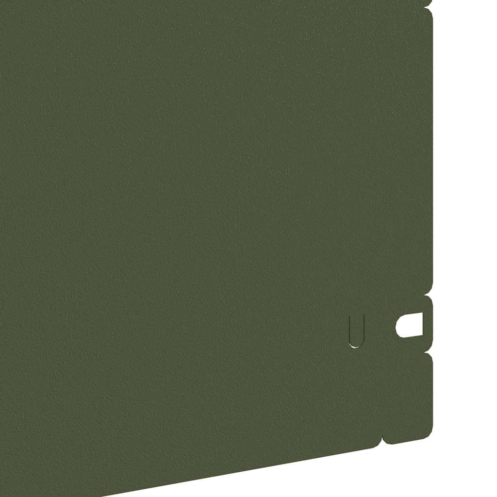 Gazonranden 10 st 103 x 0,05 x 22 cm Staal Olijf Groen