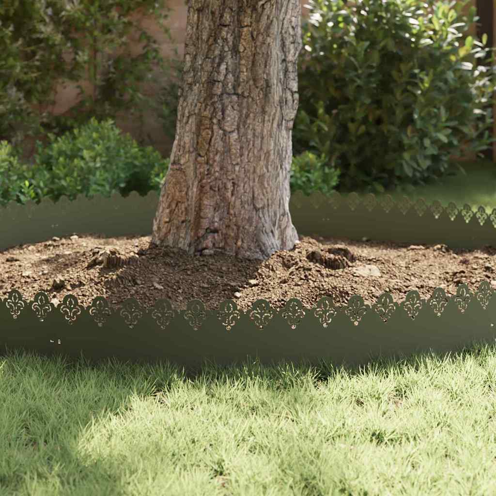 Gazonranden 30 st 103 x 0,05 x 22 cm Staal Olijf Groen